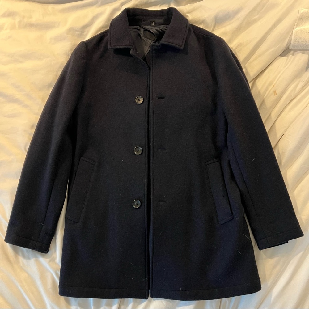 Men’s Small Bonobos Navy Wool Car Coat